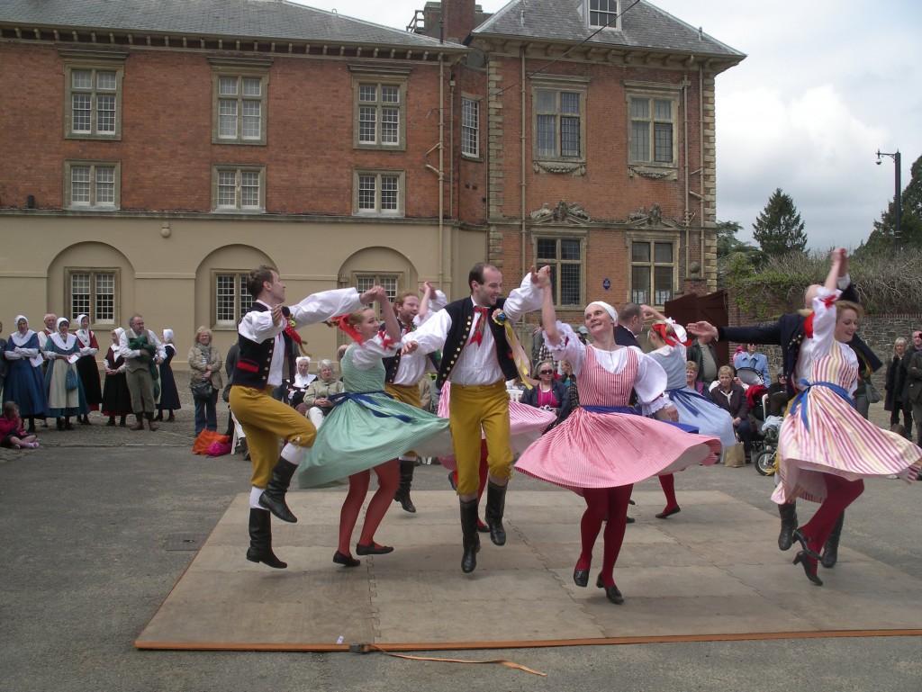 Flashback to yesteryear's festival: The imposing and beautiful Tredegar House acts as a backdrop to these dancers from Prague. Photo: Mick Tems